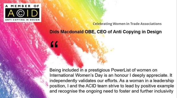 ACID CEO Dids Macdonald recognised on Women in Trades Association Powerlist 2024