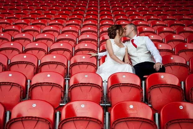 Sporty and oh-so modern, tie the knot at Totally Wicked Stadium